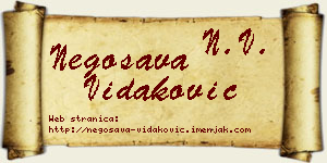 Negosava Vidaković vizit kartica